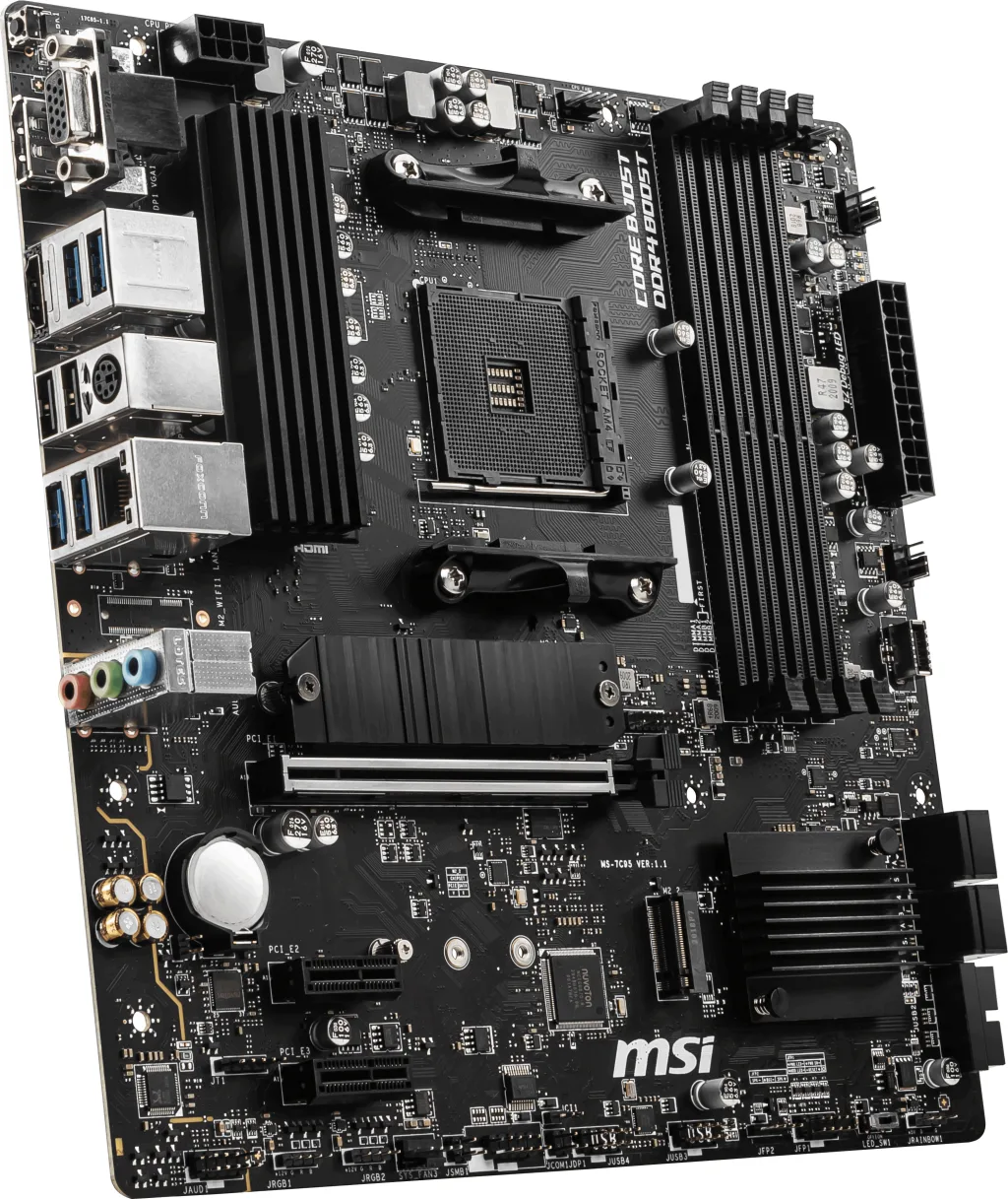 MSI B550M PRO-VDH DDR4 M2 PCIe NVME HDMI DP PCIe 16X v4.0 AM4 mATX