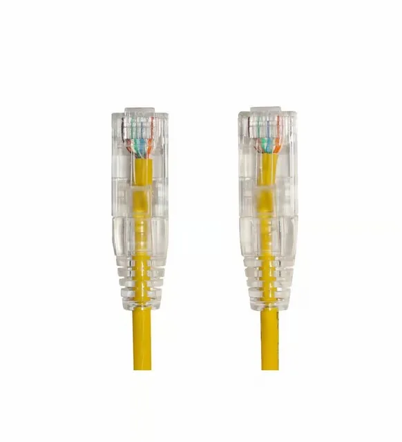 AGER 0.15metre CAT6 Utp Slim AWG28 AC-602-0015/Y Sarı LSZH Patch Kablo (10'lu Paket)