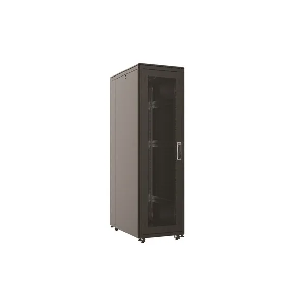AGER 26U + 2li Fan 800x1000mm Dikili Tip Siyah Kabinet Vega AG-VB26U8010S1-BAAA-A-M1 Cam Kapak