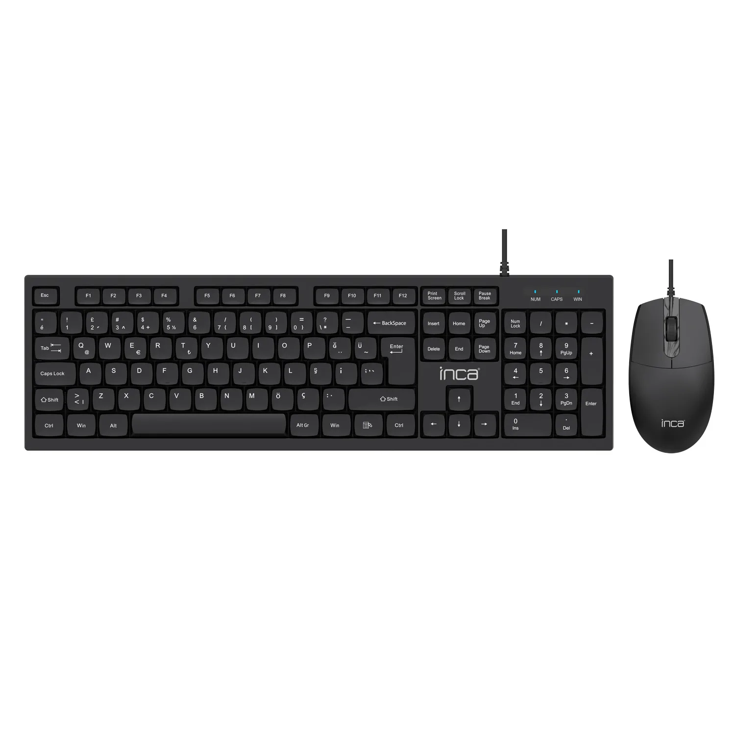 INCA IMK-376T Kablolu USB Q Trk Siyah Klavye - Mouse Set