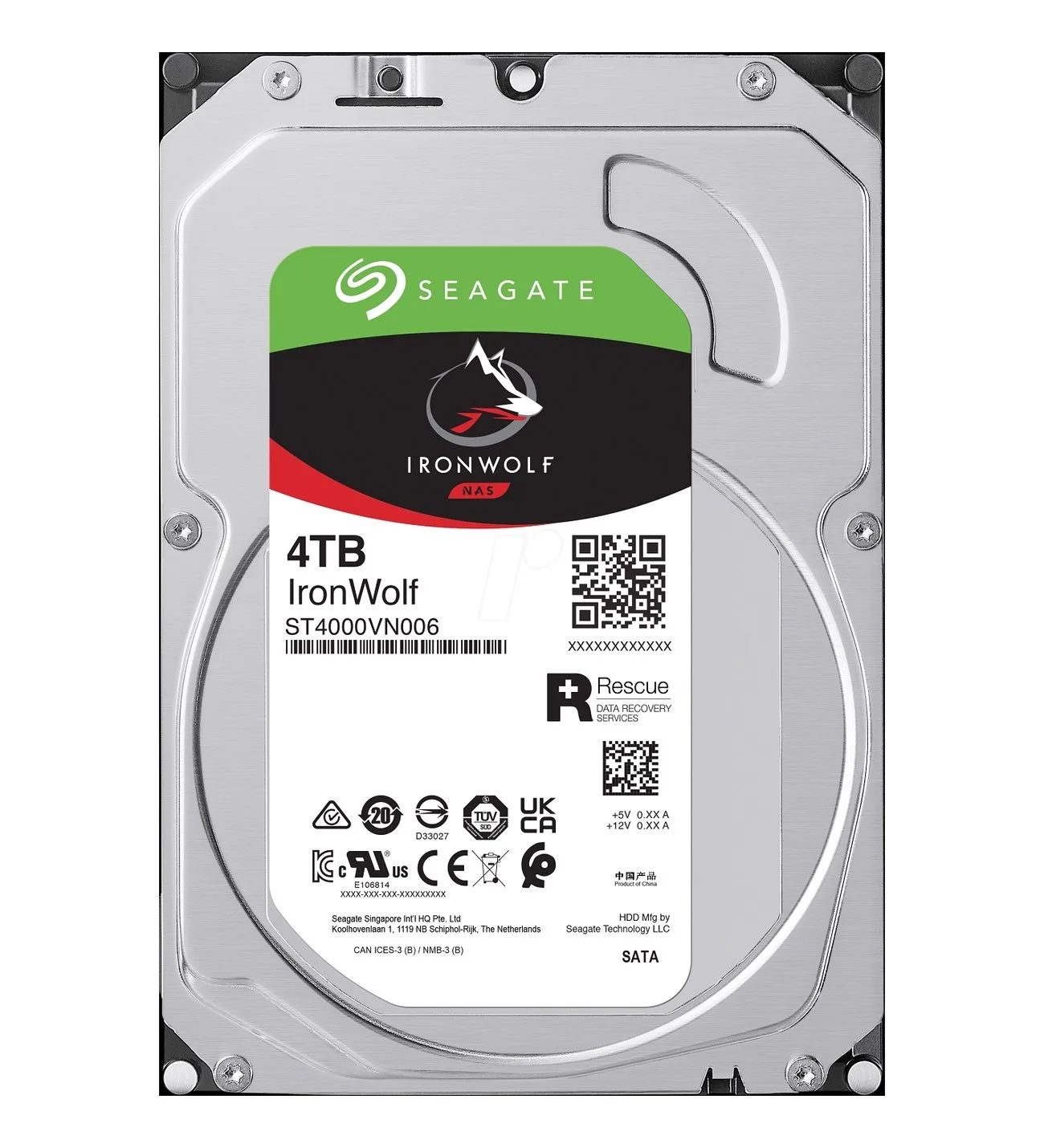 SEAGATE 4TB 3.5" IRONWOLF ST4000VN006 5400RPM 256MB SATA-3 Nas Diski