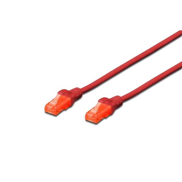 DIGITUS 0.5metre CAT6 Utp DK-1617-005/R Kırmızı Patch Kablo (10'lu Paket)