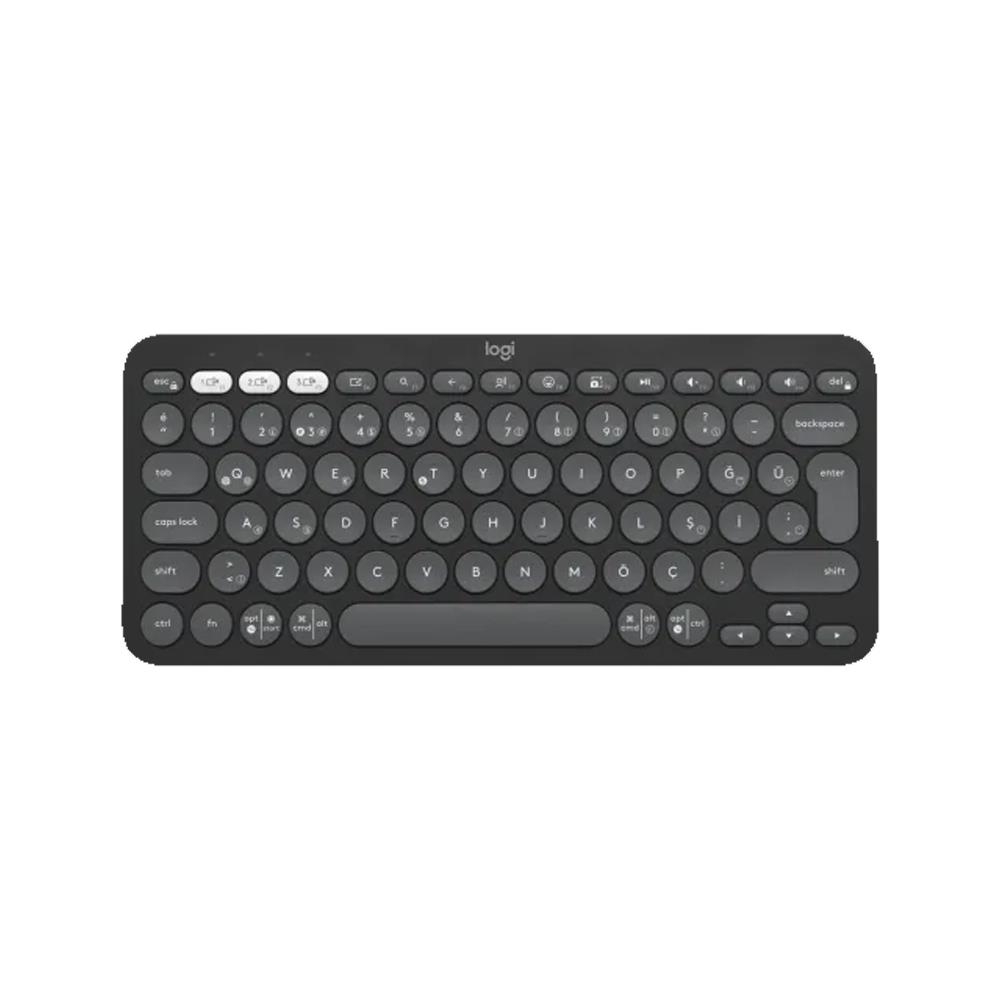 LOGITECH Pebble Keys 2 K380s Bluetooth Q Trk Siyah Klavye (920-011860)